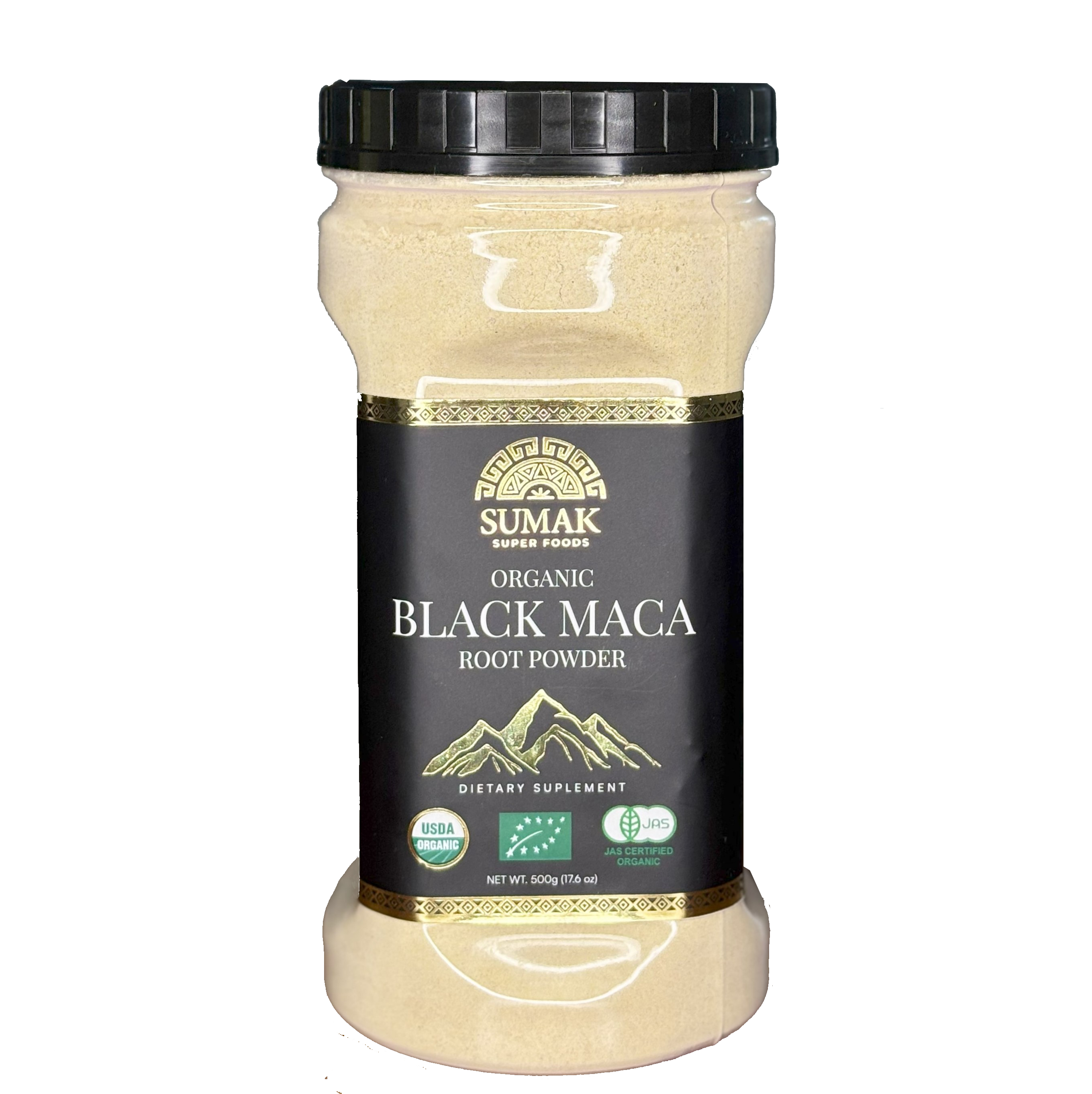 SUMAK Organic Black Maca Root Powder jar